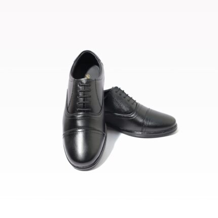 Black Elegant Brogue Lace-Up Formal Shoes for Men